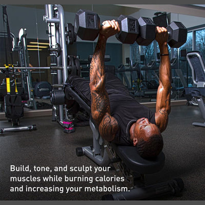 15LB 2 HDRS Solid Cast Iron Dumbbells