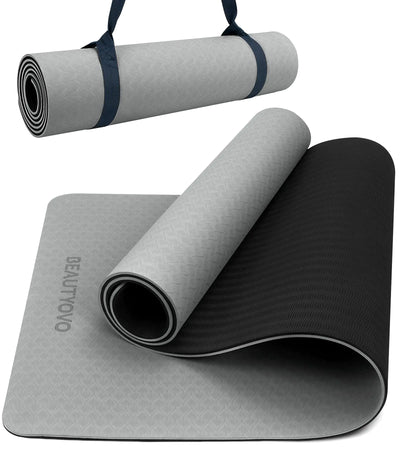 Yoga Mat with Strap 1/3 Inch Extra Thick